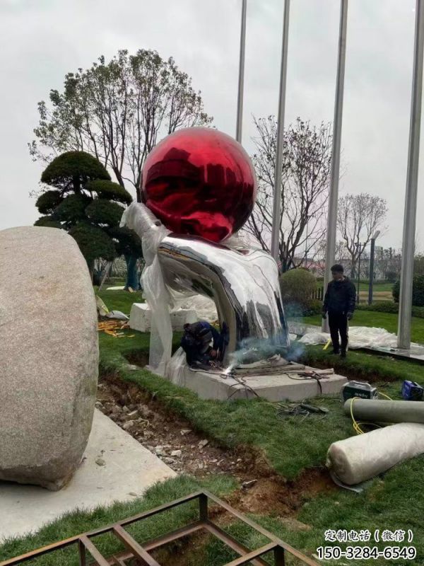 圓球雕塑服務商，街景小品，環境烤漆圓球雕塑訂做