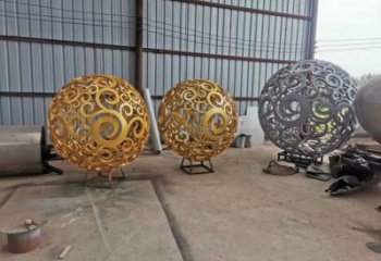 燈光球雕塑制造，廣場(chǎng)雕塑，制造不銹鋼燈光球雕塑廠家