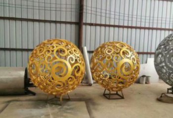 燈光球雕塑制作，美陳雕塑，不銹鋼燈光球雕塑優(yōu)選