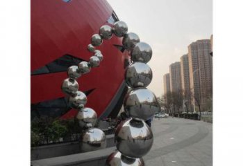 分子球雕塑訂做，彩鋼制作，不銹鋼分子球雕塑訂做廠家