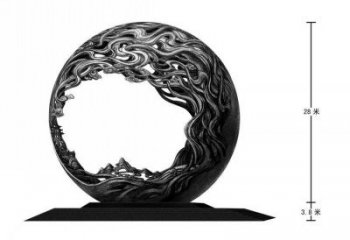 景觀球形雕塑精選，歐式風(fēng)格，門口不銹鋼球形雕塑選定