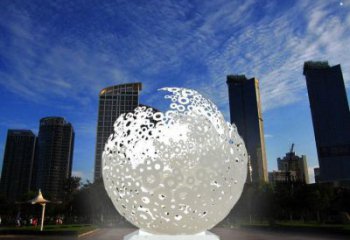 景觀球形雕塑制作，園林裝飾，鏤空球形雕塑廠家