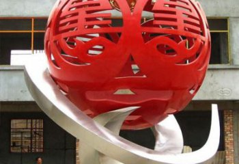 繡球雕塑承接，廣場系列，烤漆繡球雕塑標準