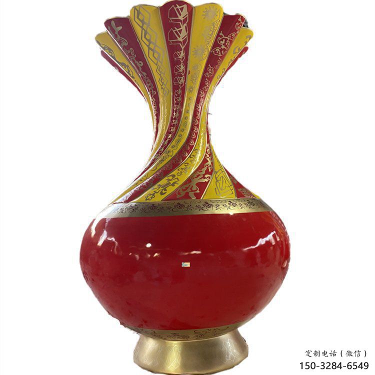 花瓶雕塑選定，美陳雕塑，現代玻璃鋼花瓶雕塑優選