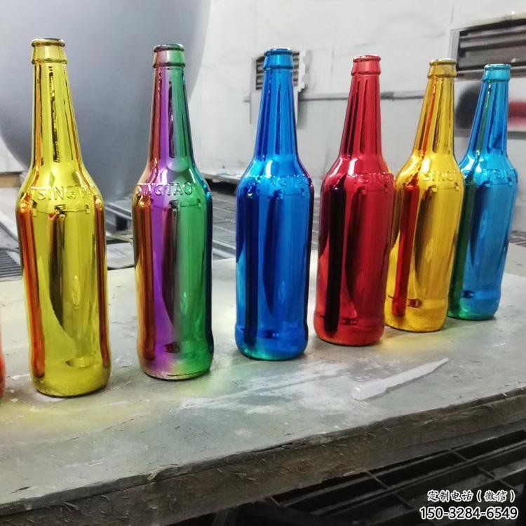 啤酒瓶雕塑觀賞型，廣場系列，玻璃鋼啤酒瓶雕塑優選