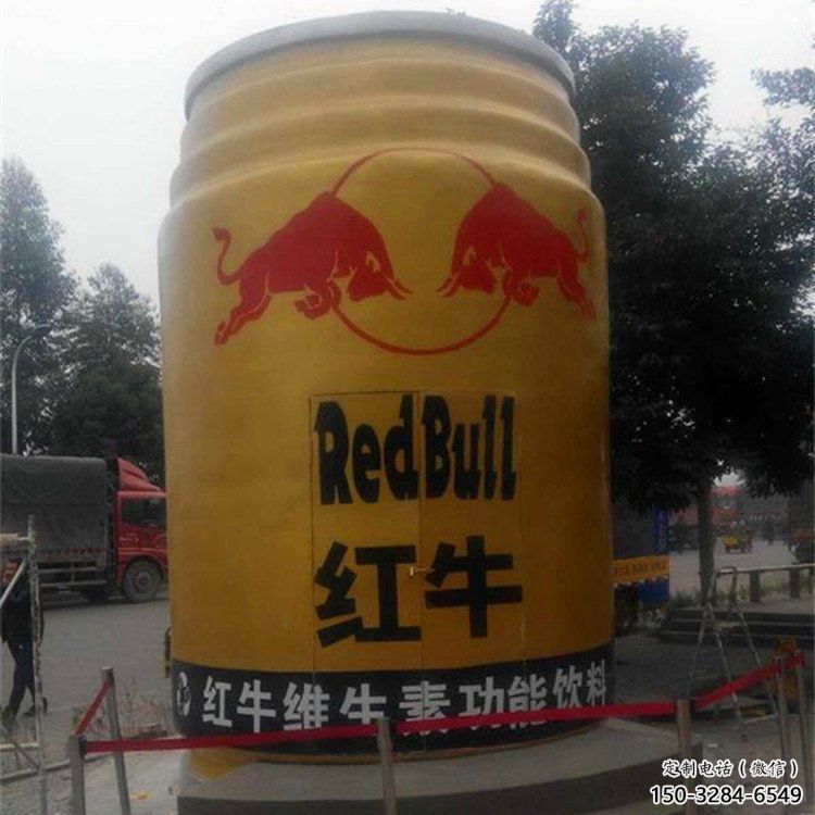 飲料瓶雕塑制造商，小區(qū)擺件，玻璃鋼飲料瓶雕塑提供