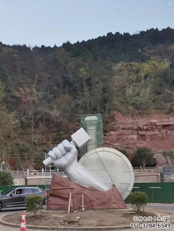 拳頭雕塑供求，中式工藝，不銹鋼拳頭雕塑廠家