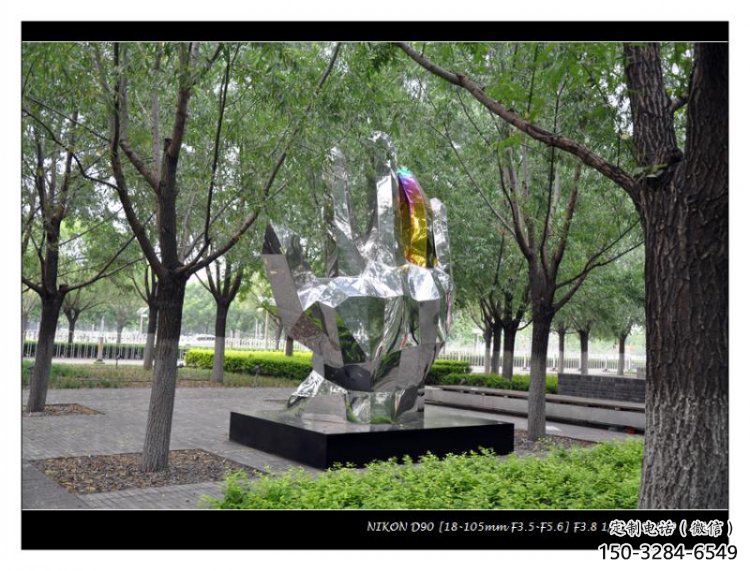 手掌雕塑訂做，景區案例，藝術不銹鋼手掌雕塑定制