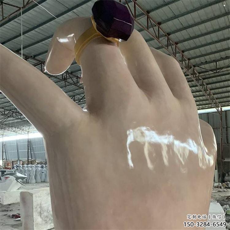 手指雕塑制作，市標(biāo)雕塑，玻璃鋼手指雕塑廠家常用