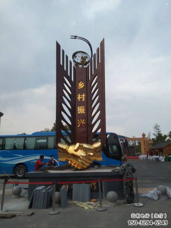 精神堡壘握手雕塑，廣場系列，不銹鋼握手雕塑優選