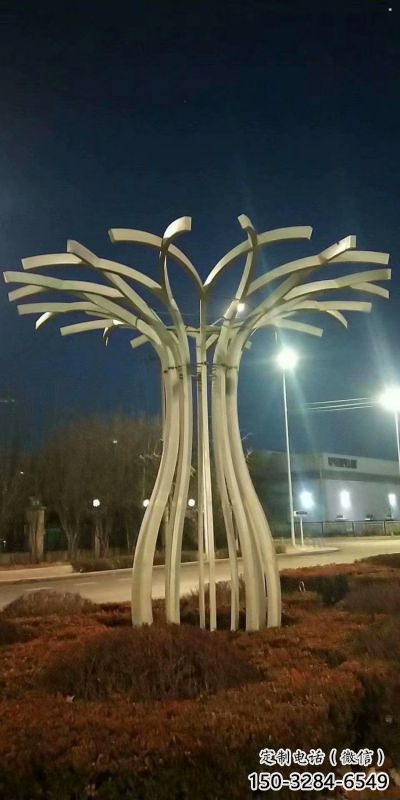 遮陽樹雕塑通用，城市雕塑，不銹鋼遮陽樹雕塑指用