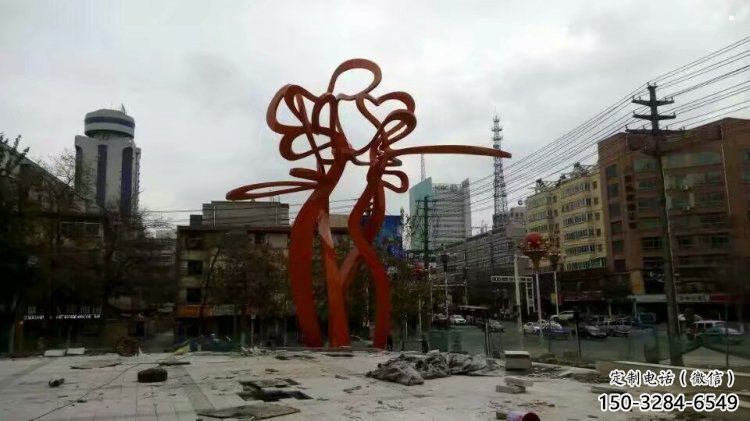 鏤空樹雕塑，彩鋼制作，烤漆鏤空樹雕塑生產廠家