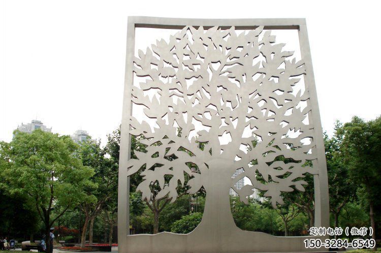 鏤空樹雕塑優選，城市裝飾，鏤空剪紙樹雕塑廠