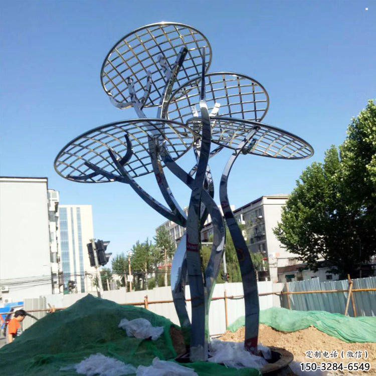 蘑菇樹(shù)雕塑精品，景觀概念，現(xiàn)代鏤空蘑菇樹(shù)雕塑通用