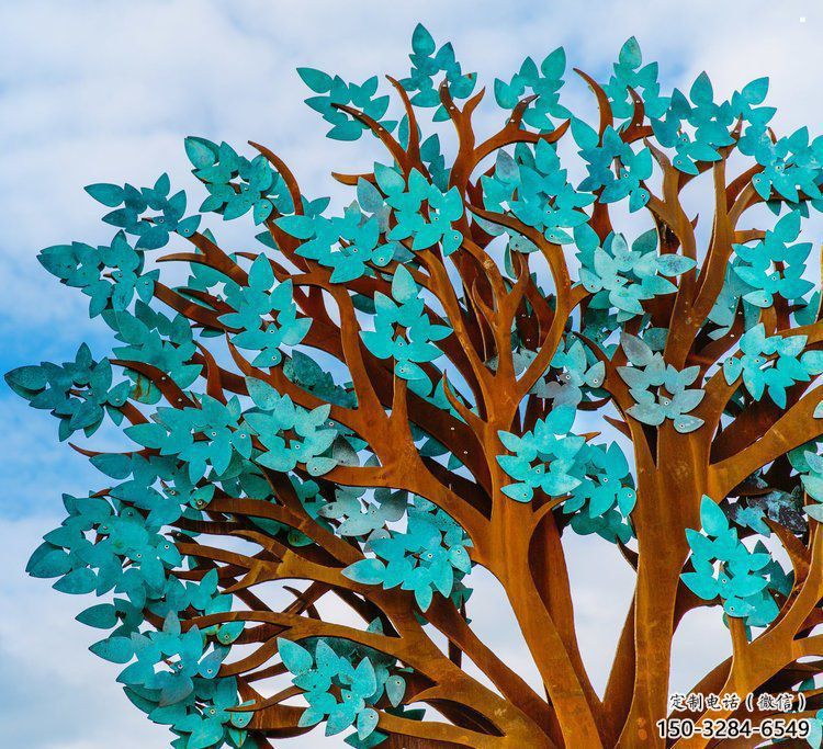 傘樹雕塑制作，村標(biāo)概念，城市鏤空傘樹雕塑承接
