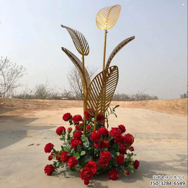 芭蕉葉雕塑定價(jià)，拉絲工藝，不銹鋼芭蕉葉雕塑制作