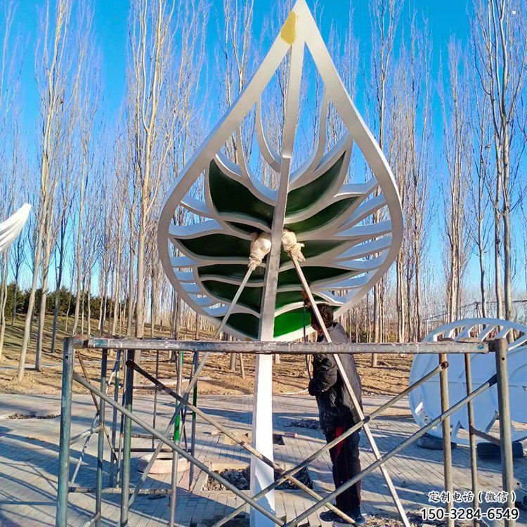 仿真樹葉雕塑制造商，美陳雕塑，彩繪仿真樹葉雕塑訂做