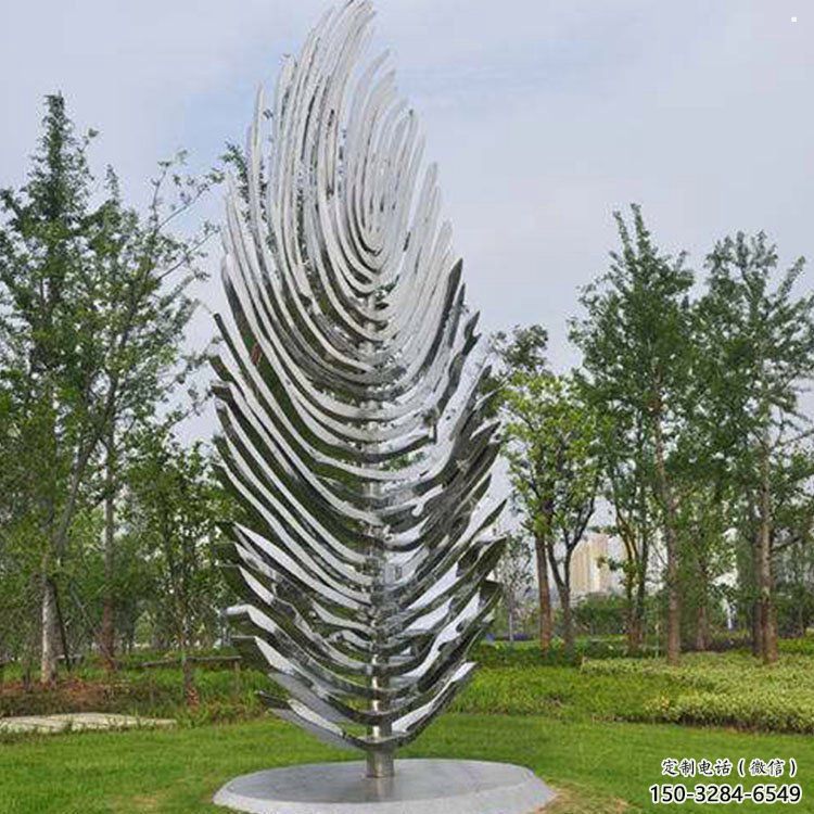 樹葉雕塑標準，景觀雕塑，不銹鋼鏡面樹葉雕塑提供