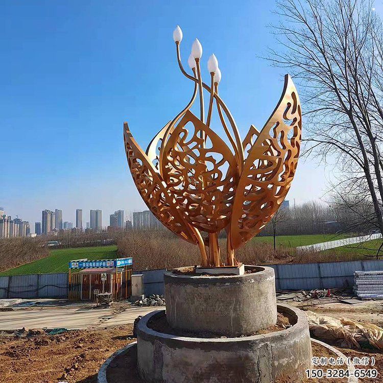 鏤空樹葉雕塑定價，廣場雕塑，烤漆樹葉雕塑優(yōu)價