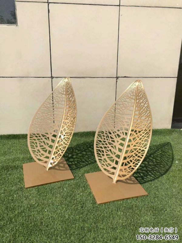 鏤空樹葉雕塑精選，陸地擺件，各類鐵藝樹葉雕塑廠家