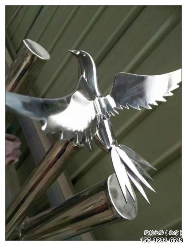 竹葉雕塑制作，景觀雕塑，鏡面不銹鋼竹葉雕塑承接