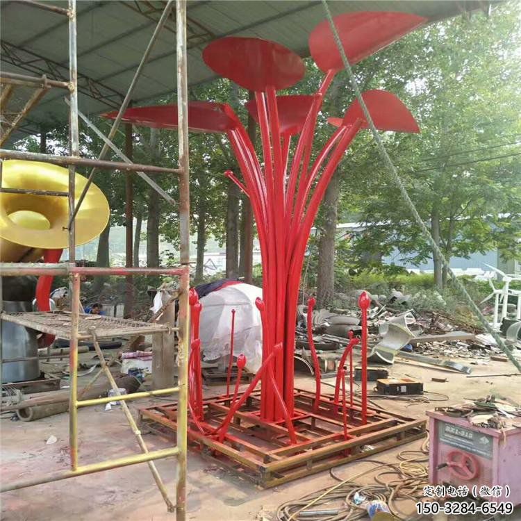 花樹雕塑定做，公園小品，烤漆不銹鋼花樹雕塑定價(jià)