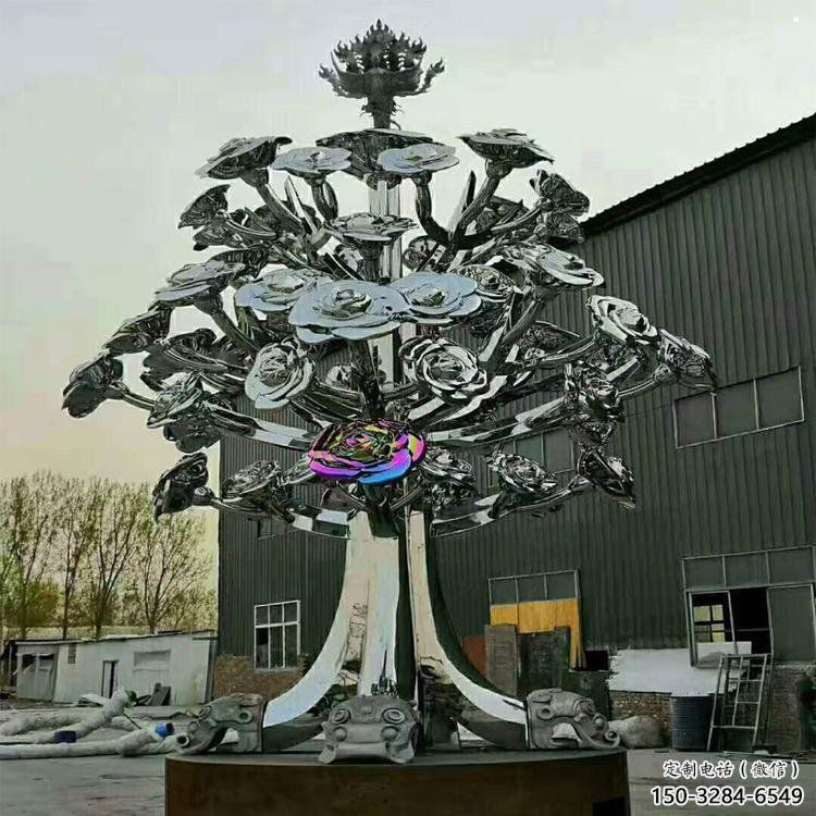花樹雕塑工廠，廣場雕塑，不銹鋼花樹雕塑點(diǎn)擊