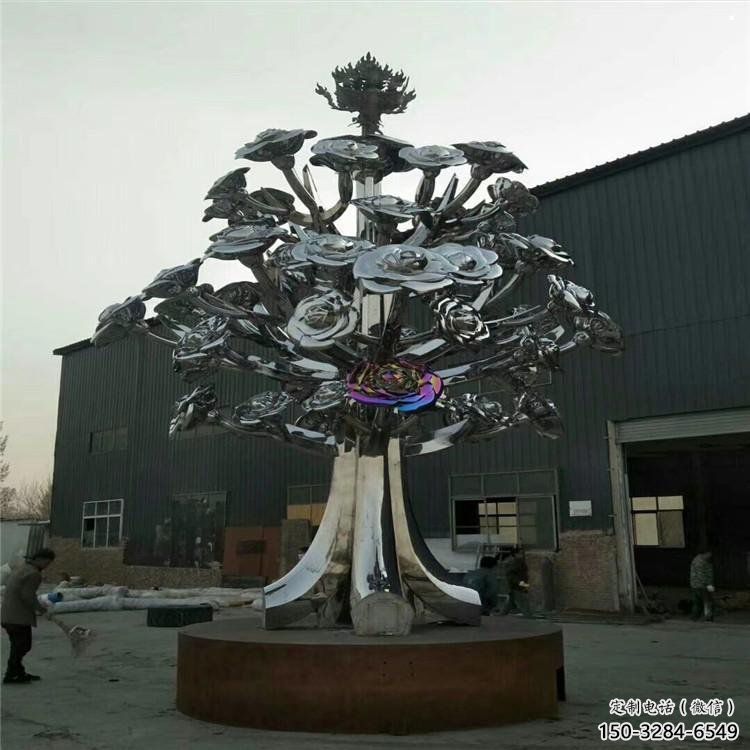 花樹雕塑精選，廣場系列，不銹鋼花樹雕塑承接