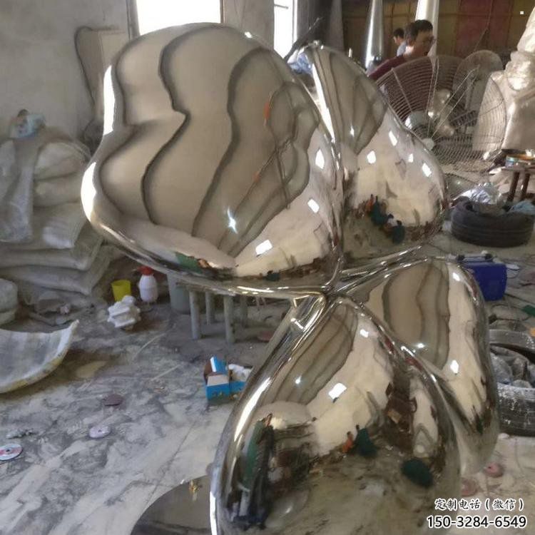 四葉草雕塑訂做，街道標識，不銹鋼四葉草雕塑定做