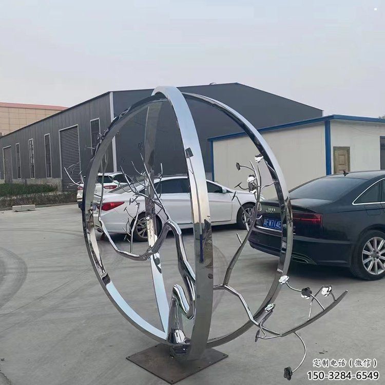 圓環(huán)樹(shù)雕塑指用，景觀雕塑，不銹鋼圓環(huán)樹(shù)雕塑點(diǎn)擊