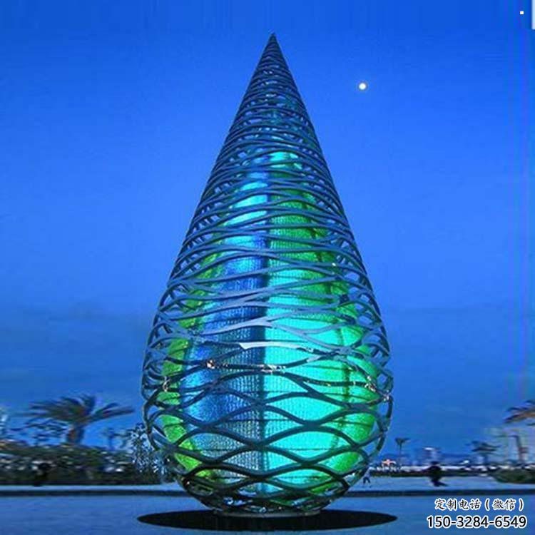 水滴雕塑訂做，城市裝飾，庭院鏤空水滴雕塑展品