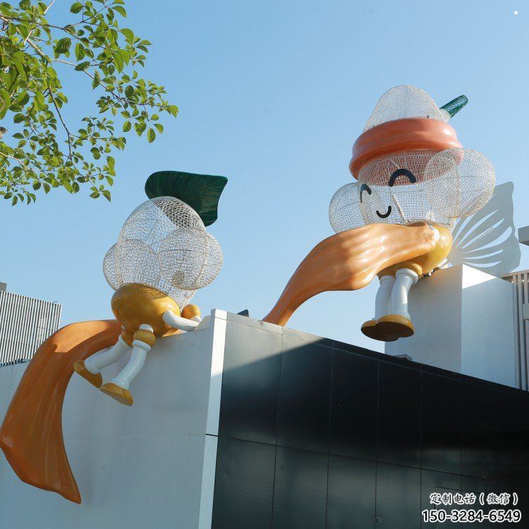 鏤空卡通雕塑承接，鍛造工藝，鐵藝卡通雕塑廠家訂做