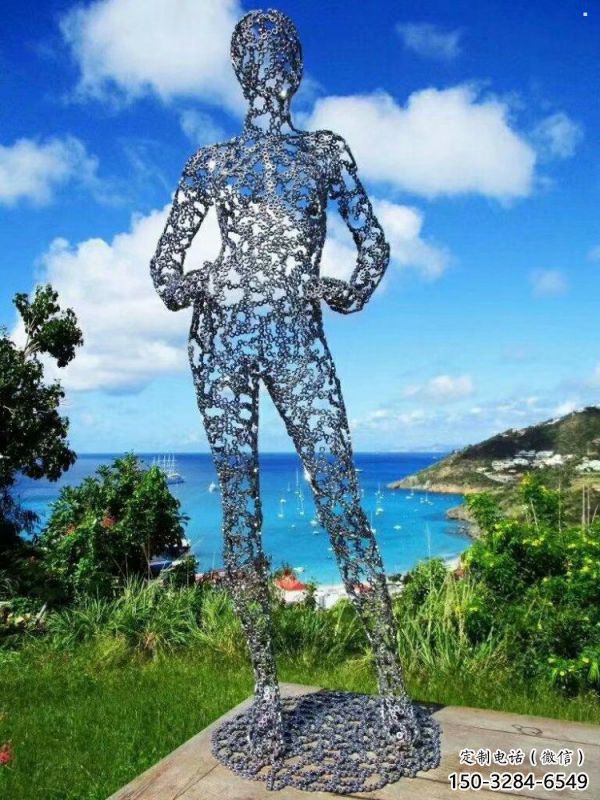 鏤空人物雕塑工廠選用，街道標識，鐵藝字母人物雕塑