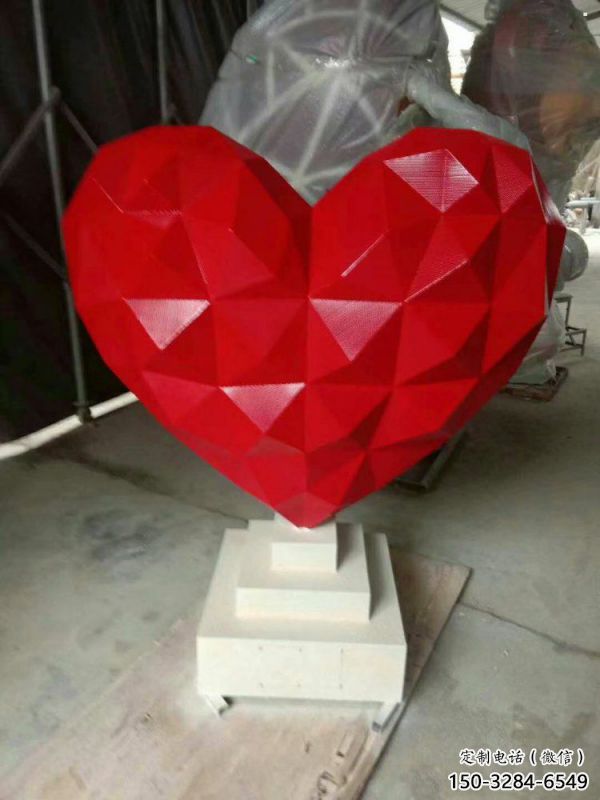 心形球雕塑標(biāo)準(zhǔn)，彩鋼制作，景觀烤漆心形球雕塑優(yōu)價