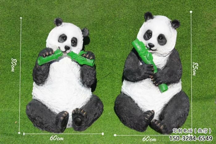熊貓雕塑工廠選用，街道標(biāo)識，景觀仿真熊貓雕塑