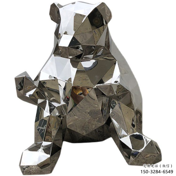 熊貓雕塑精選，美陳雕塑，鍛鋼不銹鋼熊貓雕塑通用