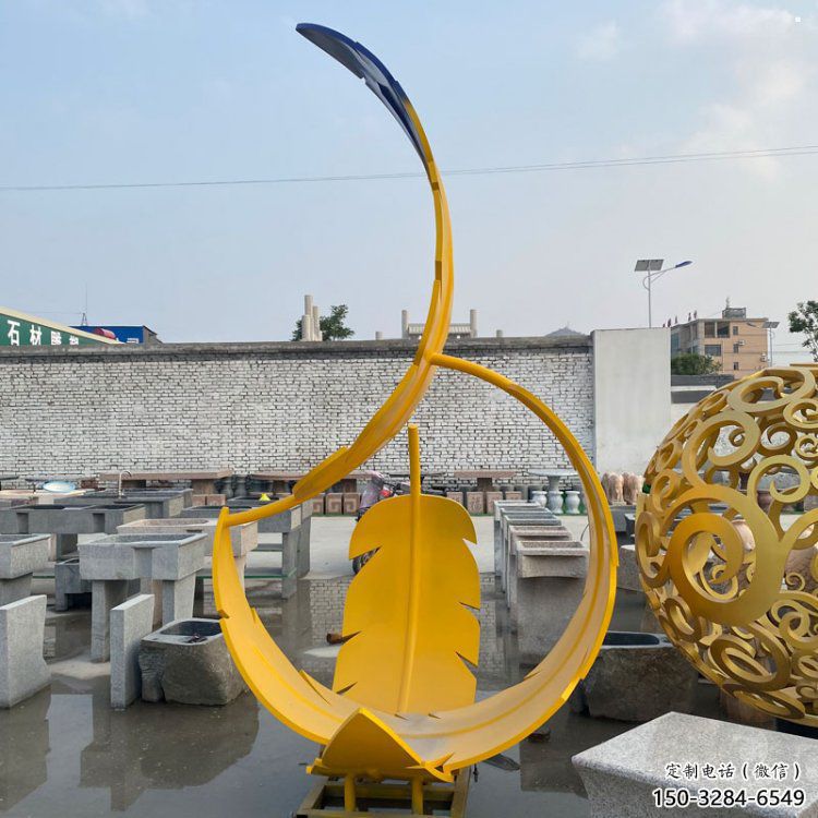 廣場羽毛雕塑供求，露天雕塑，不銹鋼烤漆羽毛雕塑標(biāo)準(zhǔn)