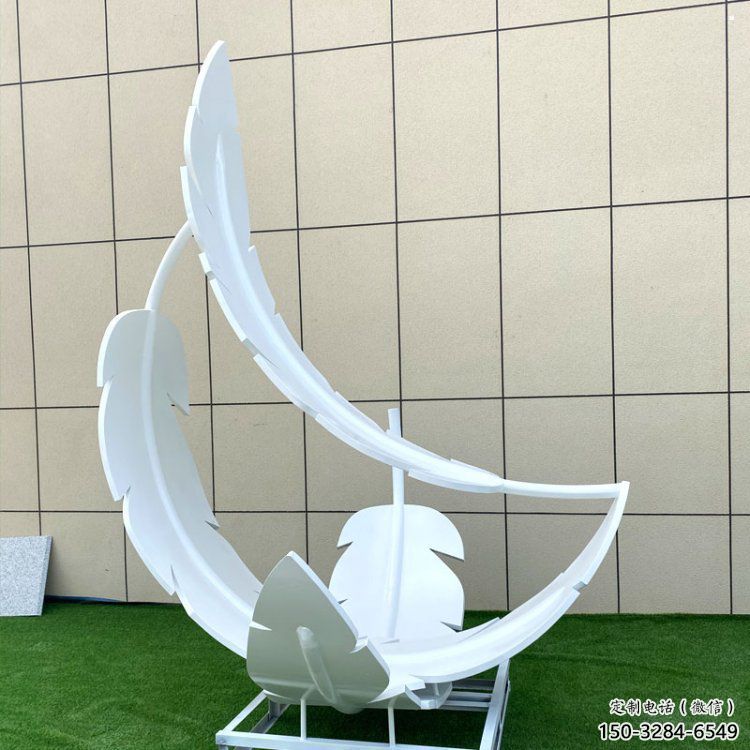 制造羽毛雕塑定價(jià)，地標(biāo)擺件，烤漆羽毛雕塑精選