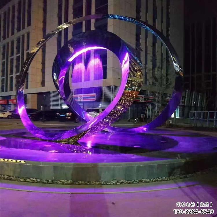 圓環(huán)雕塑標(biāo)準(zhǔn)，彩鋼制作，燈光圓環(huán)雕塑優(yōu)價(jià)