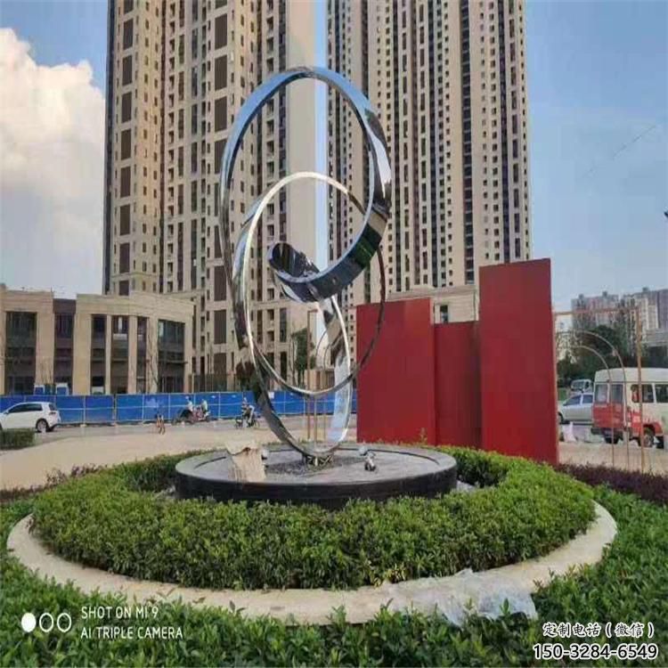 圓環(huán)雕塑觀賞型，城市裝飾，燈光圓環(huán)雕塑標(biāo)準(zhǔn)