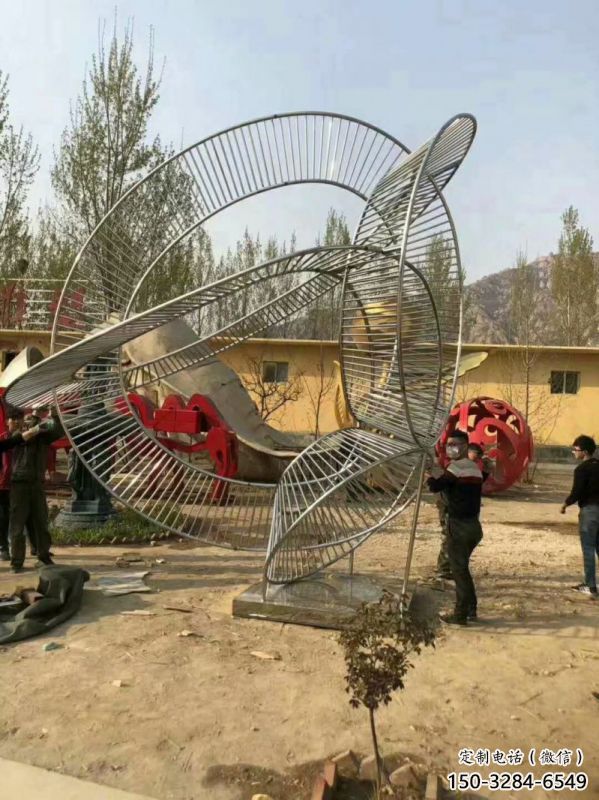 雕塑圓環精選，中式工藝，烤漆圓環雕塑供給