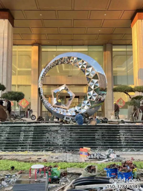 圓環雕塑定價，景觀概念，烤漆圓環雕塑預定