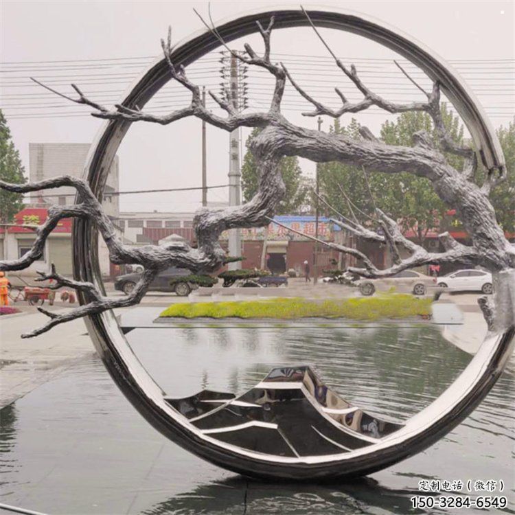 圓環(huán)樹雕塑供求，室外雕塑，不銹鋼圓環(huán)樹雕塑選定