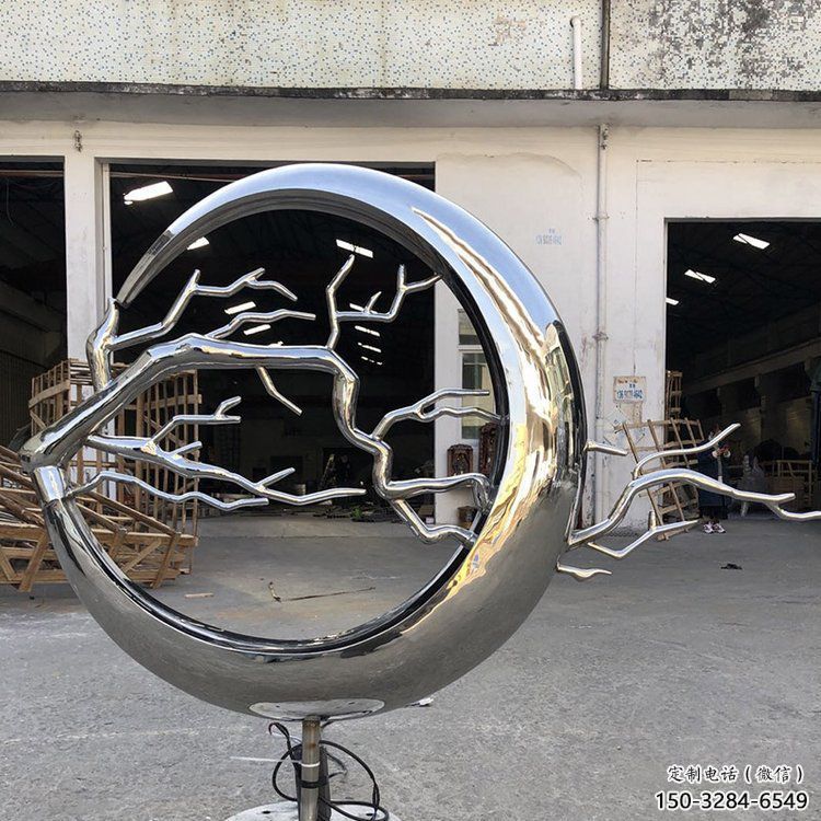 圓環(huán)樹雕塑供應(yīng)，景觀雕塑，不銹鋼圓環(huán)樹雕塑廠家