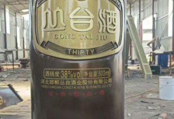 室內(nèi)酒瓶雕塑，拉絲景觀雕塑，抽象效果