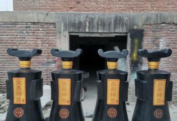 制造酒瓶雕塑供需，鋼管組合，玻璃鋼酒瓶雕塑工程