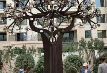 風鈴樹雕塑服務商，街景小品，不銹鋼風鈴樹雕塑服務商