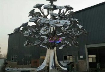 花樹雕塑精選，廣場系列，不銹鋼花樹雕塑承接