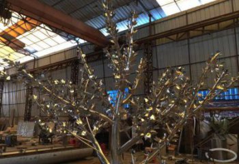 樹雕塑供應，城市雕塑，大型不銹鋼樹雕塑制造