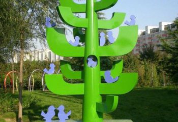 大型樹干雕塑定制，多彩藝術，不銹鋼樹干雕塑定價